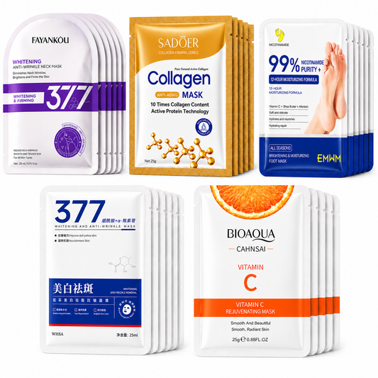 5-Piece Premium Korean & Chinese Sheet Mask Bundle